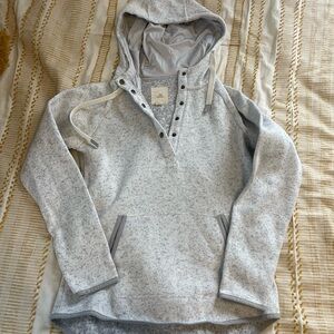 Thread & Supply Light Gray Buttoned hoodie
